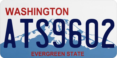 WA license plate ATS9602