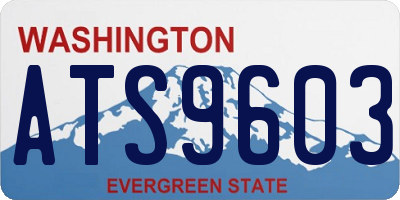 WA license plate ATS9603