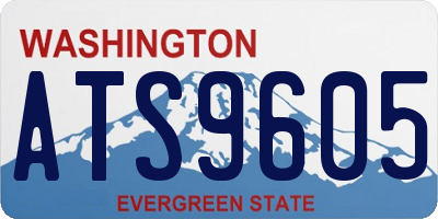 WA license plate ATS9605