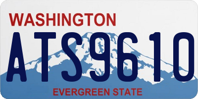 WA license plate ATS9610