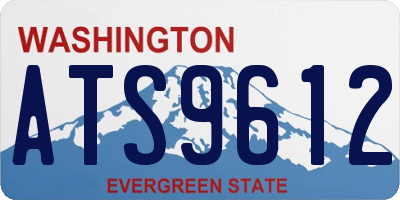 WA license plate ATS9612