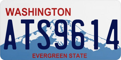 WA license plate ATS9614