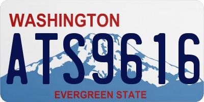 WA license plate ATS9616