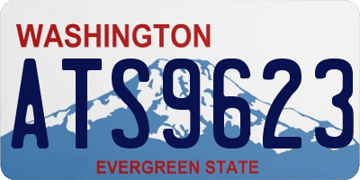 WA license plate ATS9623