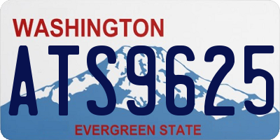 WA license plate ATS9625