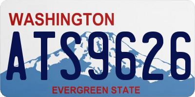 WA license plate ATS9626