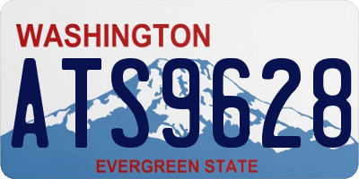 WA license plate ATS9628
