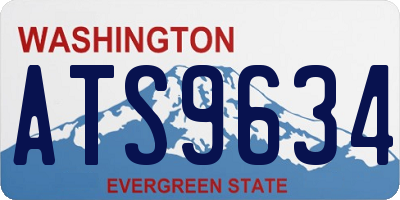 WA license plate ATS9634
