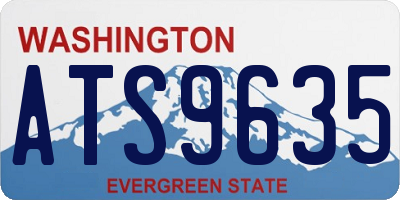 WA license plate ATS9635