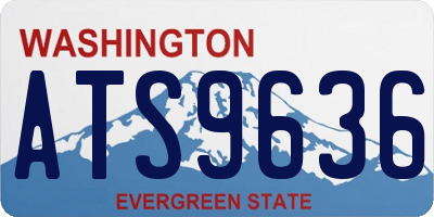 WA license plate ATS9636