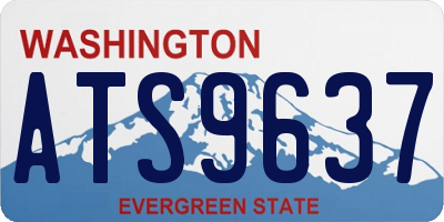 WA license plate ATS9637