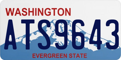 WA license plate ATS9643