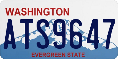 WA license plate ATS9647