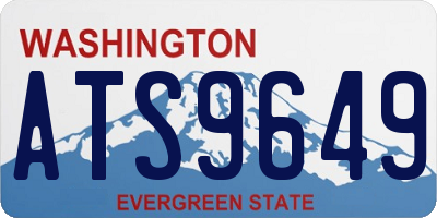 WA license plate ATS9649