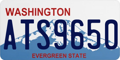 WA license plate ATS9650