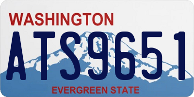 WA license plate ATS9651