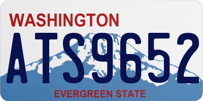 WA license plate ATS9652
