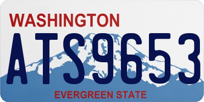 WA license plate ATS9653