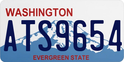 WA license plate ATS9654