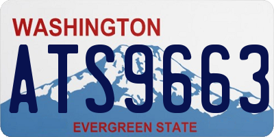 WA license plate ATS9663