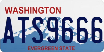WA license plate ATS9666