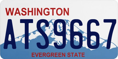 WA license plate ATS9667