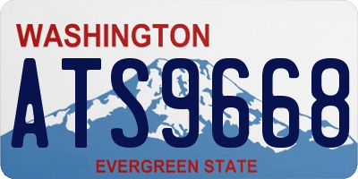 WA license plate ATS9668