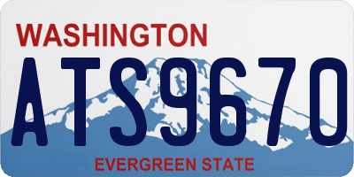 WA license plate ATS9670