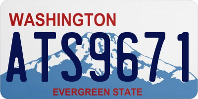 WA license plate ATS9671
