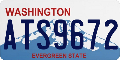WA license plate ATS9672