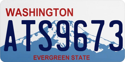 WA license plate ATS9673