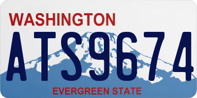WA license plate ATS9674