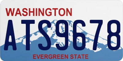 WA license plate ATS9678