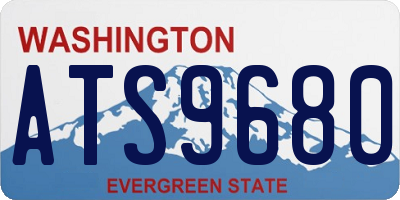 WA license plate ATS9680