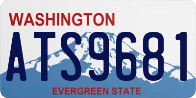 WA license plate ATS9681