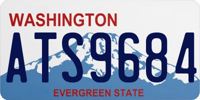WA license plate ATS9684