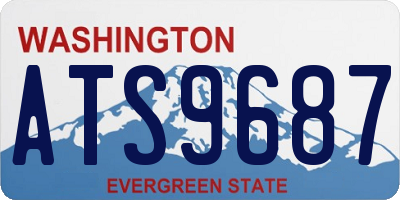 WA license plate ATS9687