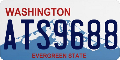 WA license plate ATS9688