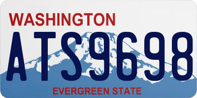 WA license plate ATS9698