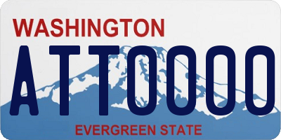 WA license plate ATT0000