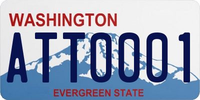 WA license plate ATT0001