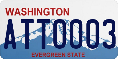 WA license plate ATT0003