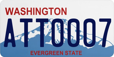 WA license plate ATT0007