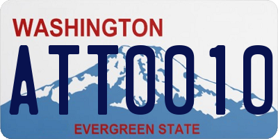 WA license plate ATT0010