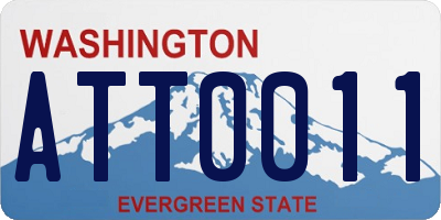 WA license plate ATT0011