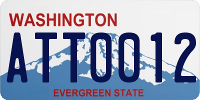 WA license plate ATT0012