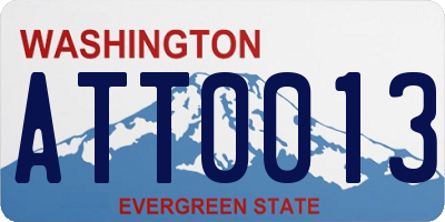 WA license plate ATT0013