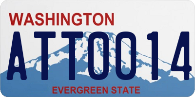WA license plate ATT0014