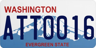 WA license plate ATT0016