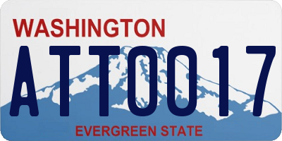 WA license plate ATT0017